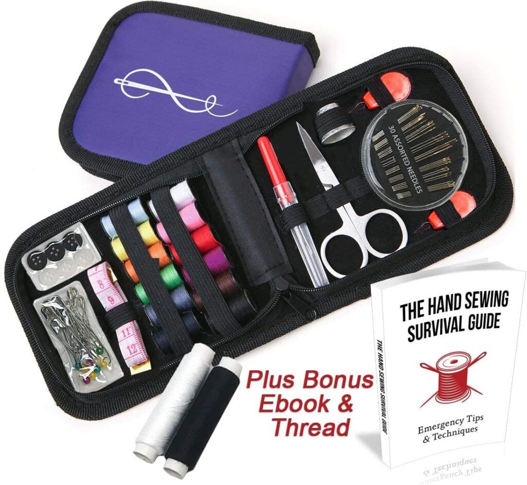 Craftlab Best Mini Sewing Kit with Sewing Survival Ebook, Emergency Accessories For Home, Travel, Emergency