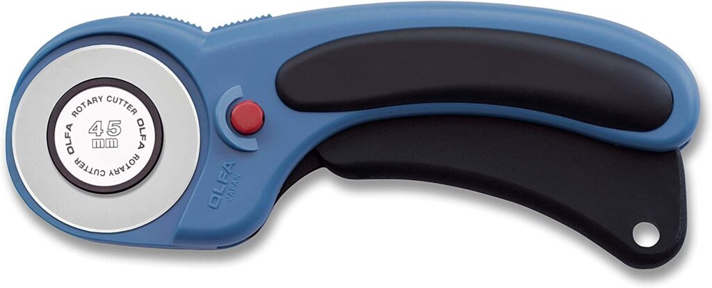 OLFA RTY-2DX PBL Rotary Cutter, Pacific Blue - Best Rotary Cutters for Traveling Quilters
